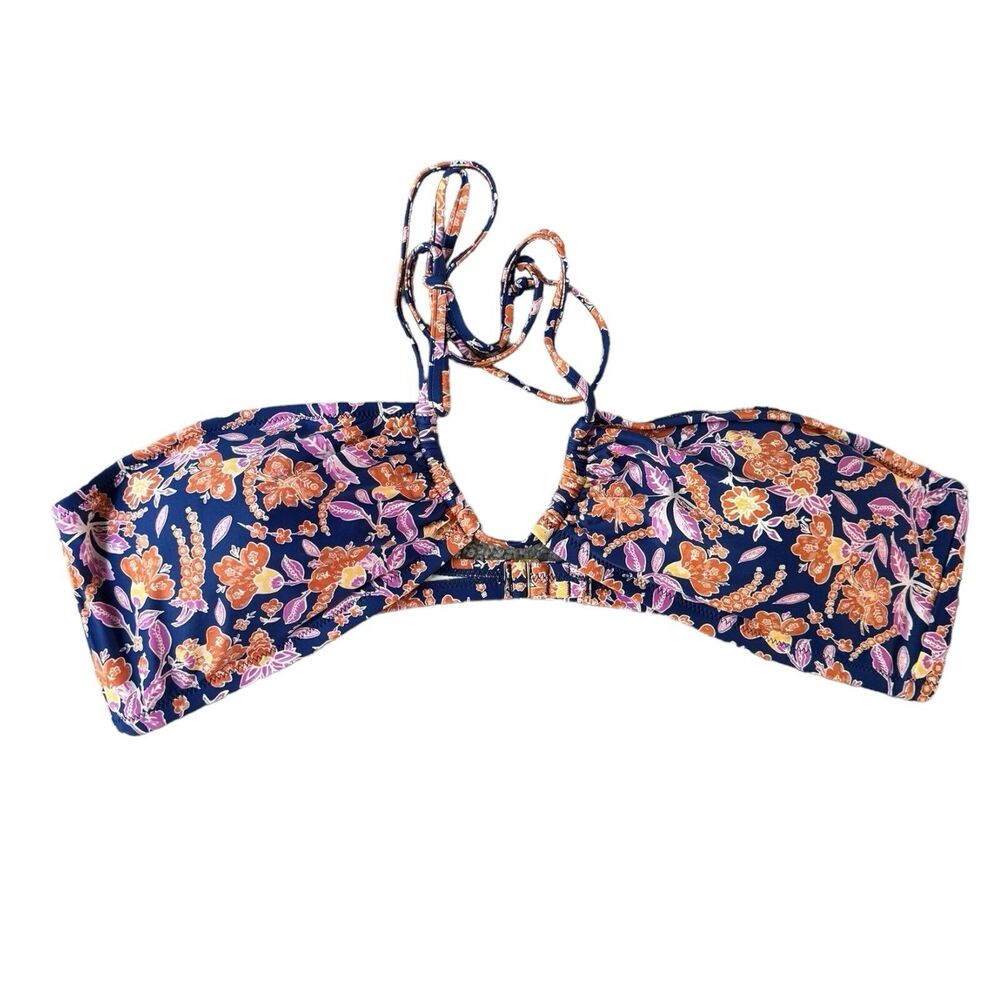 NWT J. Crew Square Halter Floral Print Bikini Top Women’s Size 2X